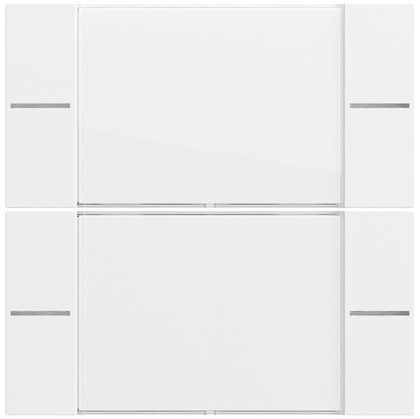 Gira 577270 Wippenset 2-fach mit Beschriftungsfeld für Tastsensor 4.70, System 70, reinweiß glänzend