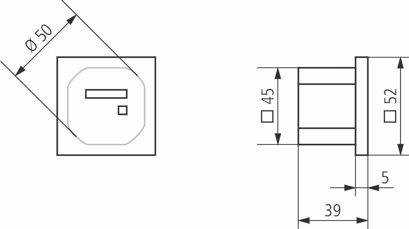 Theben 1430721 BZ 143-1 Betriebsstundenzähler, Front 52x52 mm