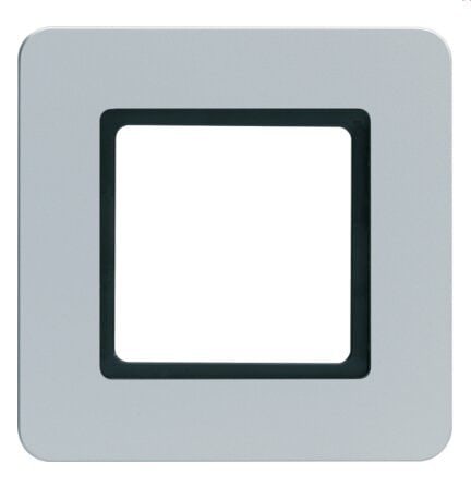 Berker 10116174 Rahmen 1-fach, Q.7,für LED-Beleuchtung durch LED-Modul, Aluminium