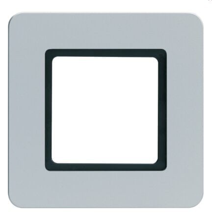 Berker 10116104 Rahmen 1-fach, Q.7,für LED-Beleuchtung durch LED-Modul, alu samt
