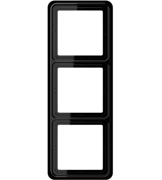 Jung CD583SW Rahmen 3-fach, senkrechte und waagerechte Montage, Duroplast, CD 500, schwarz