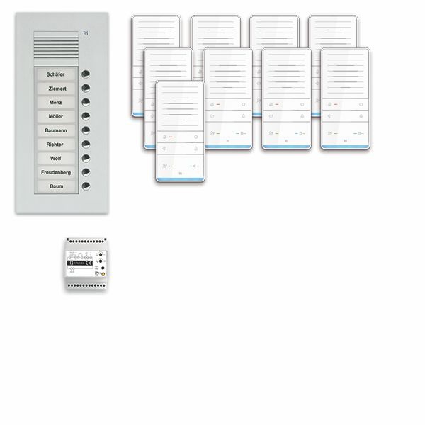 TCS PAUF091/001 Audio-Außenstation, Serie PUK, einspaltig mit Freisprecher TASTA Audio Plus 9 WE