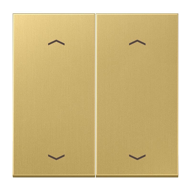 Jung ME102PC Wippe, mit Pfeilsymbolen für Taster 2-fach, Messing, F10, Serie LS, Messing classic