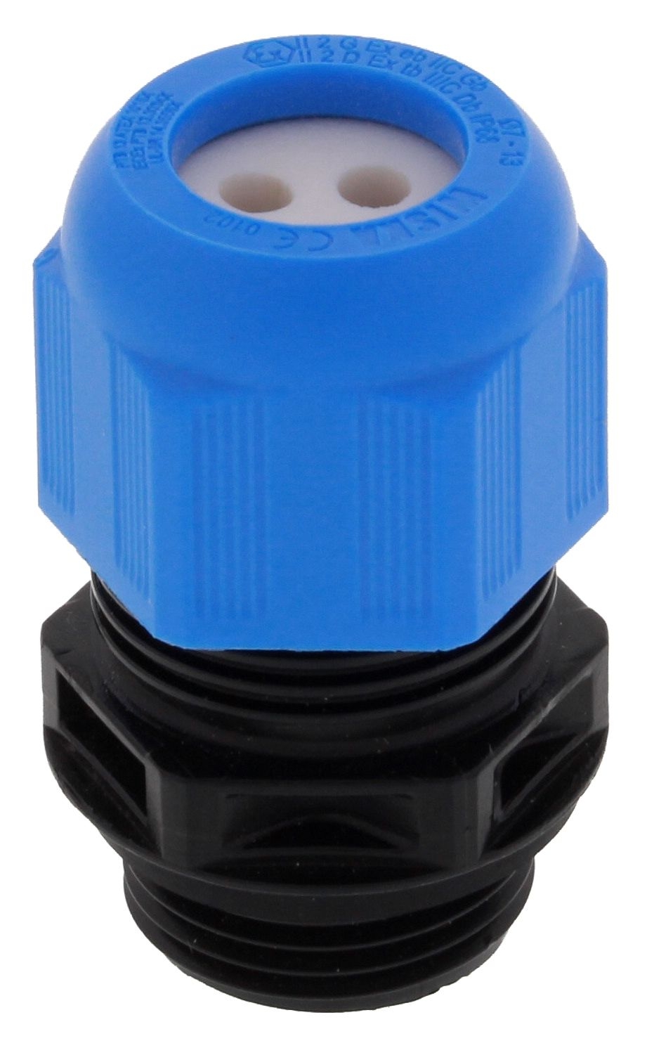 WISKA 10112086 EX Kunststoffkabelverschraubung M20/04/030, Eigensicherheit, IP68, 3,6 bis 4 mm, schwarz