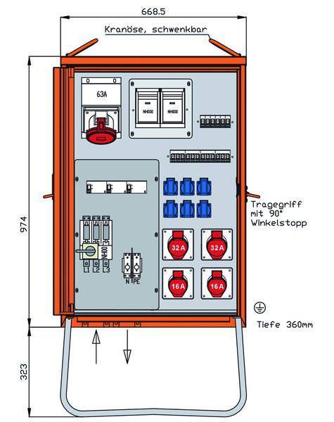 Walther WV0436R1 Verteilerschrank 69kVA, reinweiß