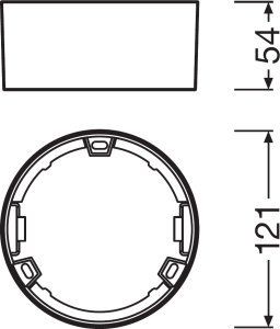 LEDVANCE Slim Frame für Downlight Ø105mm, Höhe 54mm