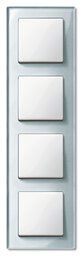 Merten 489460 Echtglasrahmen 4-fach, M-PLAN, Diamantsilber