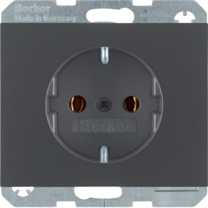 Berker 41157006 Schutzkontakt-Steckdose, K.1, anthrazit matt