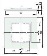 Berker 10116424 Rahmen 1-fach, B.7, alu matt