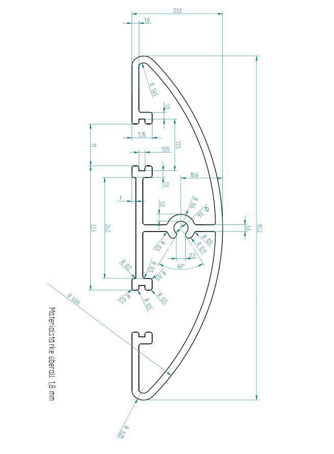 Bachmann 930.027 Bodenkanal Easy-Bridge, Aluminium, 1.000mm, für Teppichböden