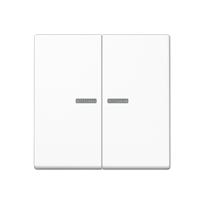 Jung A10921STRFBFWW KNX RF Taster 2-fach, Thermoplast, Serie A, alpinweiß