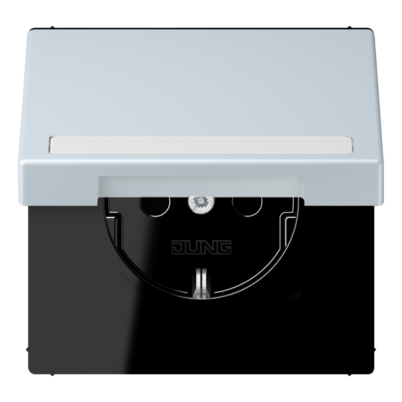 Jung LC1520NBFKL209 Schutzkontakt-Steckdose, Klappdeckel, Les Couleurs® 32023, outremer pâle