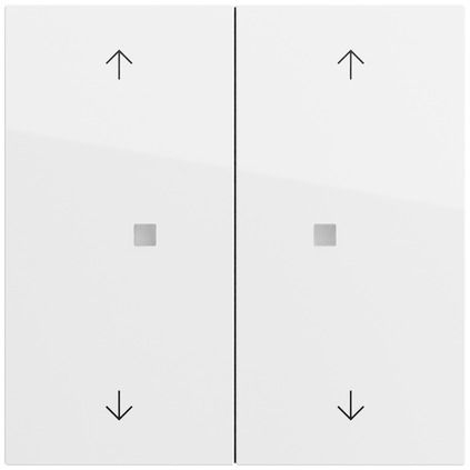 Gira 510870 RF Bedienaufsatz 2-fach Pfeilsymbole für KNX, System 70, reinweiß glänzend