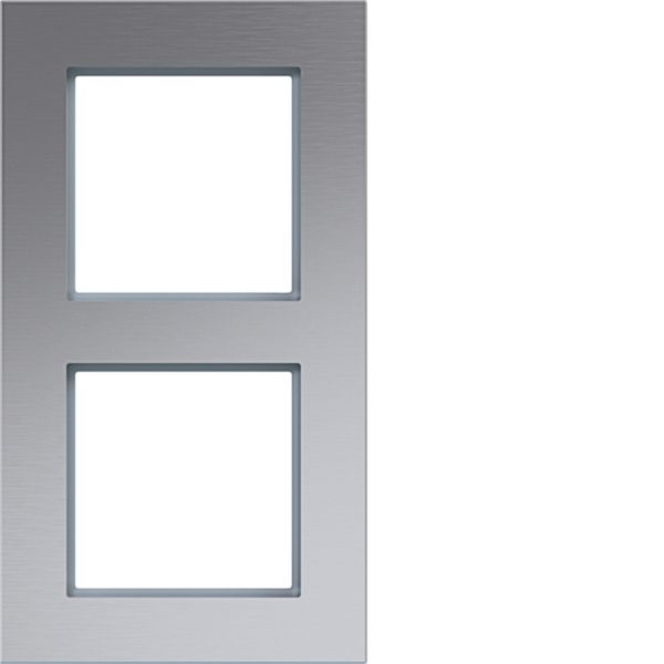 Hager WAD8200ALV Rahmen 2-fach senkrecht, A.8, aluminium matt