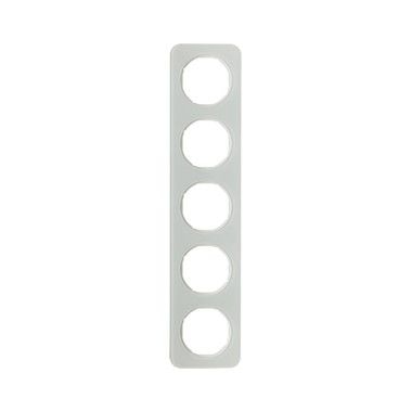 Berker 10152109 Rahmen 5-fach, R.1, Glas polarweiß