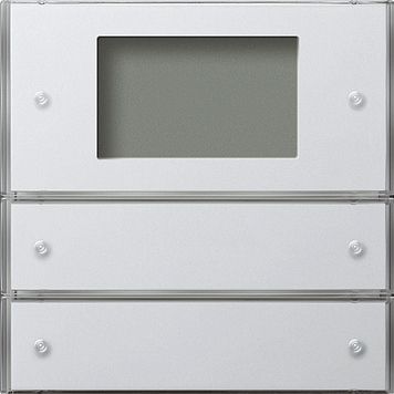 Gira 2042112 Tastsensensor 3 Plus 2-fach für KNX, Flächenschalter, reinweiß glänzend