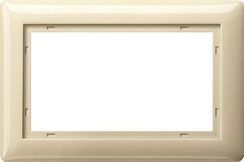 Gira 100101 Abdeckrahmen 1,5-fach , Standard 55, cremeweiß glänzend