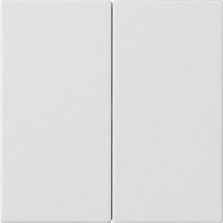 Gira 537027 Wippe 2-fach unbedruckt, System 55, reinweiß matt