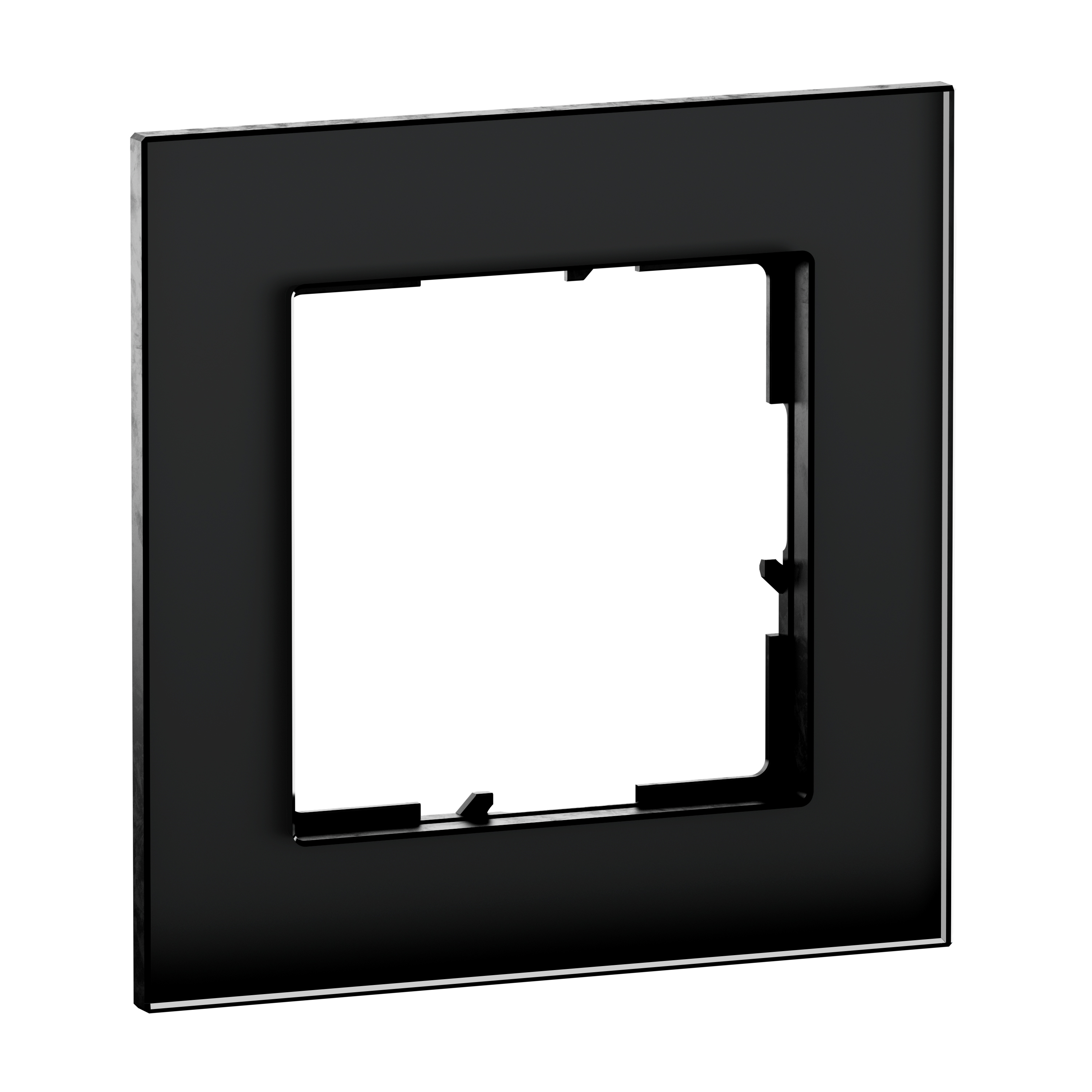 Legrand 766111 SEANO Natura 1-fach Rahmen aus Echtmaterial, Black Smoked Glass