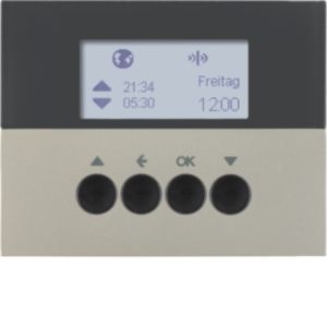 Berker 85745173 KNX-Funk Jalousie-Schaltuhr, quicklink, mit Display, K.5, edelstahl