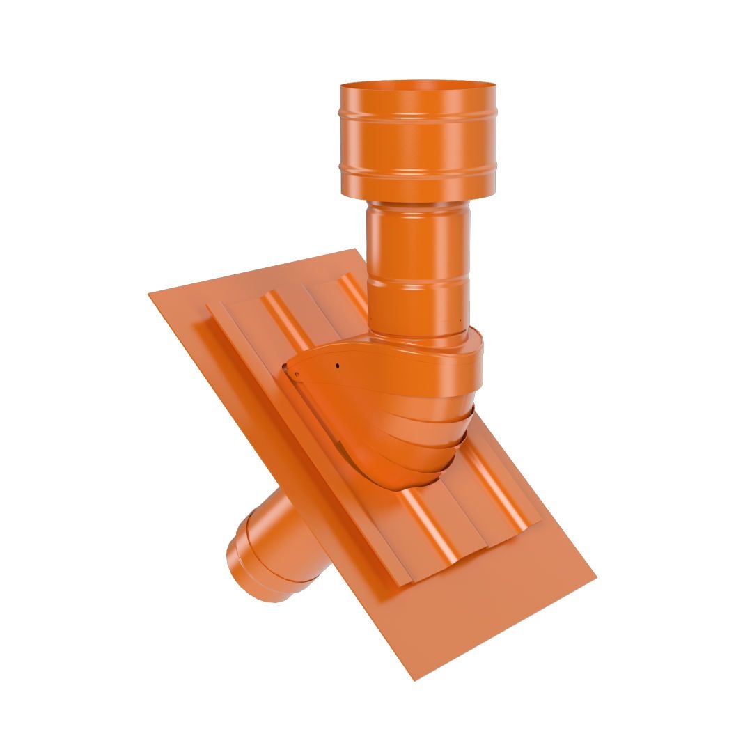 Kermi Y2402125008K x-well Universal-Dachpfanne NW 125 mit Dachhaube, naturrot
