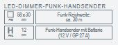 EVN FLD1296 LED Funk-Dimmer 12VDC