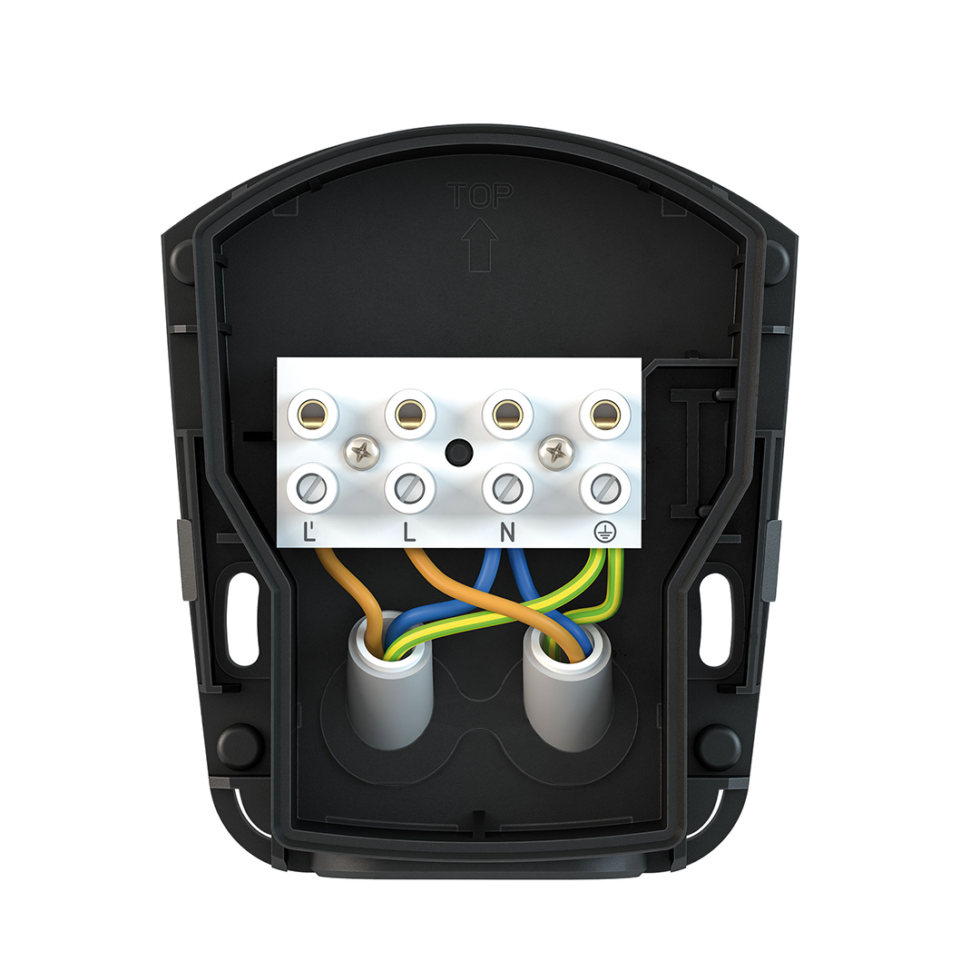 Theben 1010501 theLuxa S150 BK Bewegungsmelder 150°für Wandmontage, IP55, schwarz