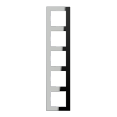 Jung AC 585 GL SI Glasrahmen 5-fach, Acreation, silber verspiegelt