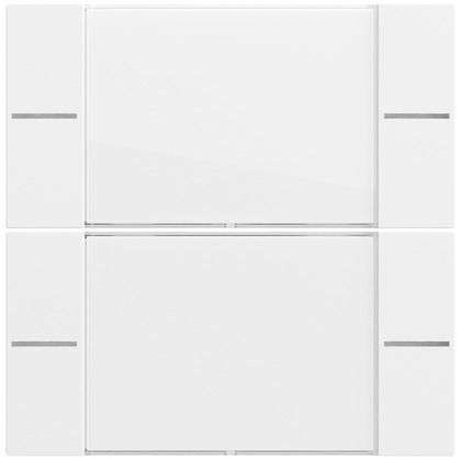Gira 577272 Wippenset 2-fach mit Beschriftungsfeld für Tastsensor 4.70, System 70, reinweiß seidenmatt (lackiert)