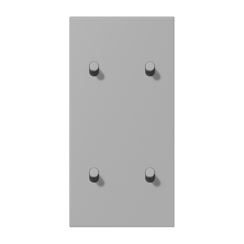 Jung LC12-25R0204 Abdeckung mit Kipphebel "Zylinder", 2 x 2 Kipphebel, senkrecht, gris moyen