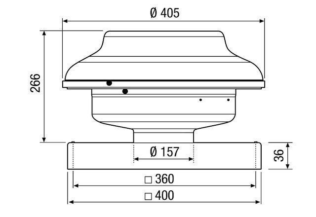 Maico EHD 16 Radial-Dachventilator, 102 W