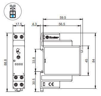 Finder 147182300000 Treppenhaus-Lichtautomat, Servicefunktion, 1 Schließer, 16 A, für 230 V AC