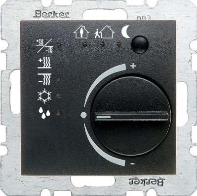 Berker 75441185 Temperaturregler mit Tasterschnittstelle, B.3/B.7, anthrazit matt