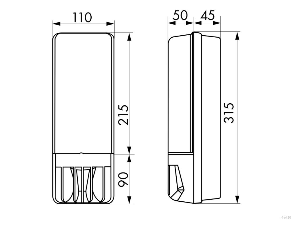 B.E.G. 91400 AL1 130 Wandleuchte mit Bewegungsmelder Wandmontage, IP44, 9m, weiß