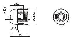 Houben 501942 Aufsteckkappe für G9-Fassung 502004