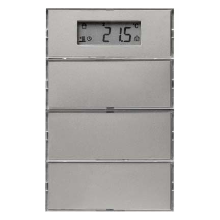 Berker 75663773 Tastsensor 3-fach mit Beschriftungsfeldern, Temperaturregler, Display, K.5, edelstahl