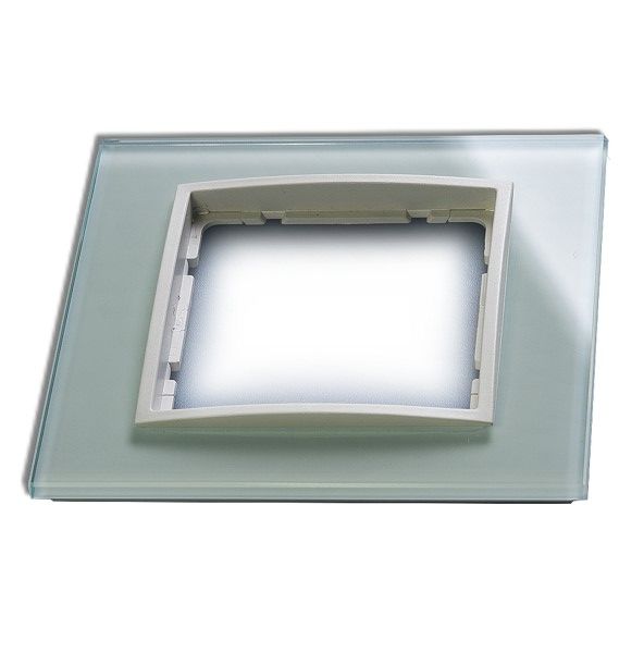 Berker 10116909 B.7 Rahmen 1-fach Glas polarweiß (mint)
