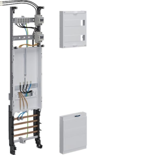 Hager ZH3PZ16PNT Komplettfeld, universZ, 1050 × 250 mm, 3-Punkt, 1 Zählerplatz, 16 mm², mit Trennfunktion, verdrahtet