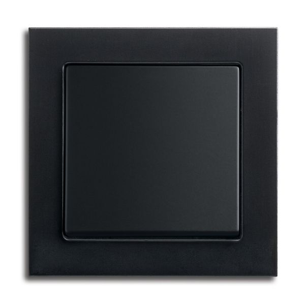 Busch-Jaeger 1721-275 Abdeckrahmen 1-fach  Busch-axcent, schwarz matt