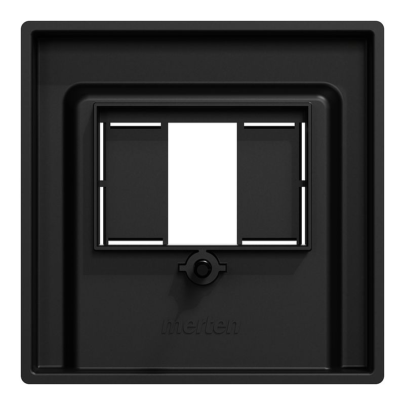 Merten MEG4250-0403 Zentralplatte für TAE/Audio/USB, System M, schwarz matt