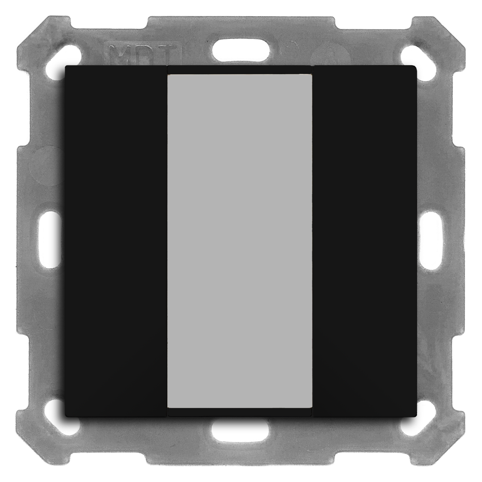 MDT BE-TA550206.02 KNX Taster 55 2-fach, Schwarz matt