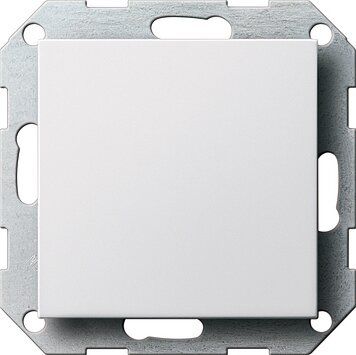 Gira 026803 Blindabdeckung mit Tragring, System 55, reinweiß glänzend