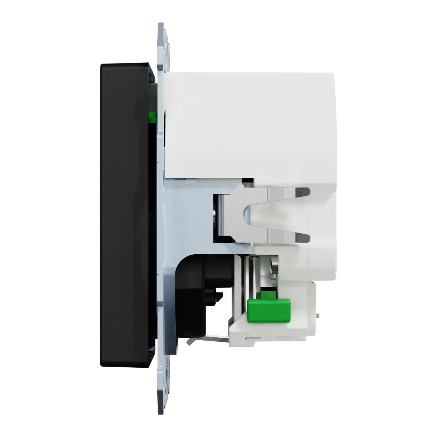 Merten MEG2367-0403 Schutzkontakt Steckdose mit USB Ladegerät Typ A und Typ C / 3,0 A, System M, schwarz matt