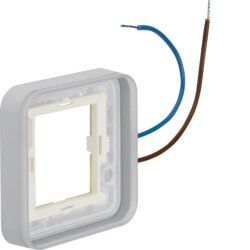 Berker 13383502 Rahmen 1-fach weiß beleuchtbar 12-24 V, für Gehäuse, Aufputz W.1, grau