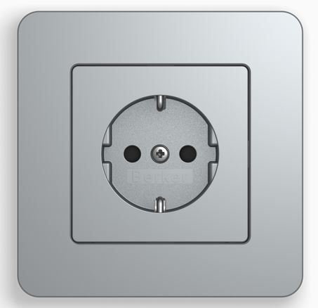 Berker 47436084 Schutzkontakt-Steckdose, Q.x, aluminium samt