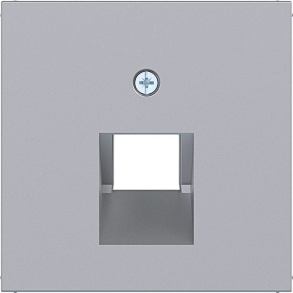Hager WAF1107TA Zentralstück für UAE Steckdose 1-fach, Schrägauslass, A.x/C.x, titan matt