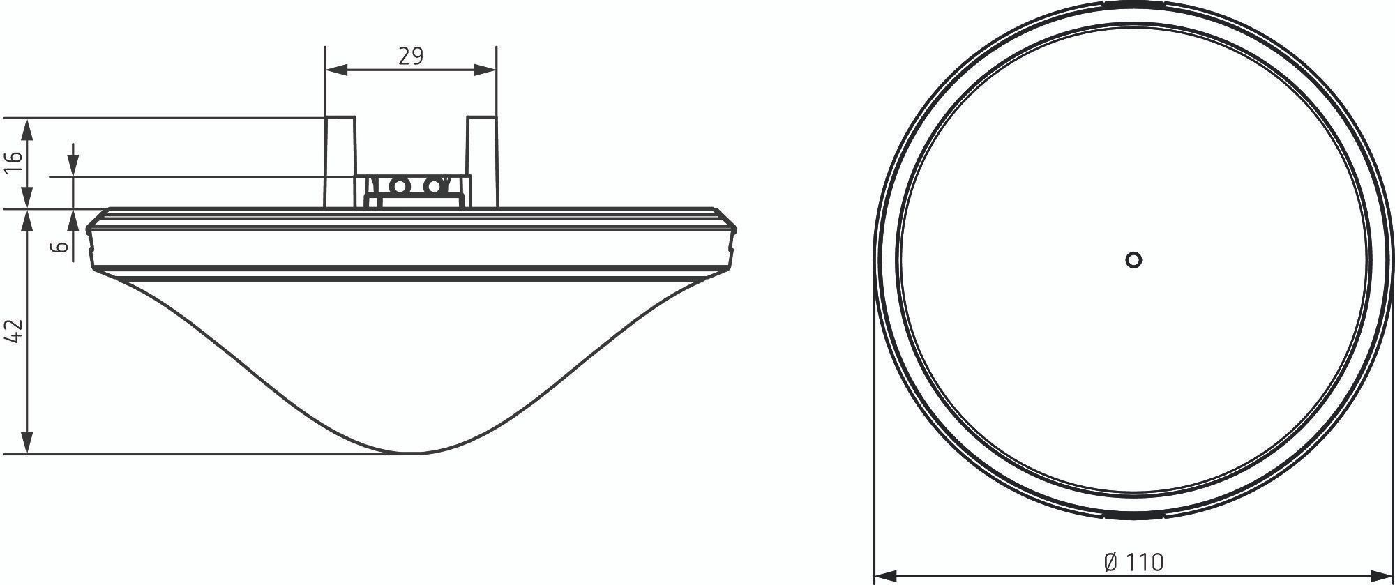 Theben 2079001 thePrema P360 KNX UP GR Präsenzmelder für Deckenmontage, 3xLicht u. 2xHKL, max. 10x10 m