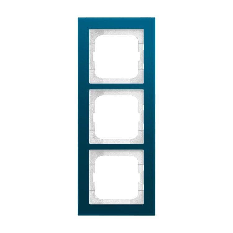 Busch-Jaeger 1723-228 Abdeckrahmen 3-fach, Busch-axcent, glas ozean matt