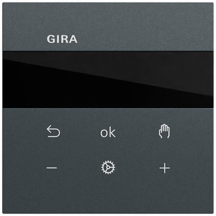 Gira 539473 System 3000 Raumtemperaturregler BT, System 70, anthrazit (lackiert)