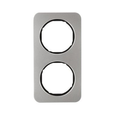 Berker 10122104 Rahmen 2-fach, R.1, edelstahl/schwarz